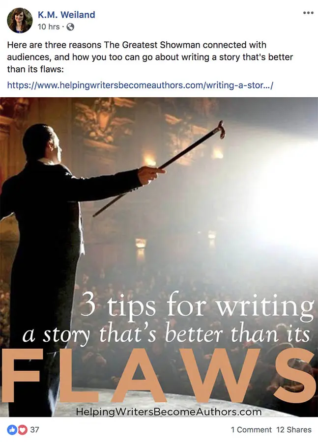 K.M. Weiland's Facebook page.