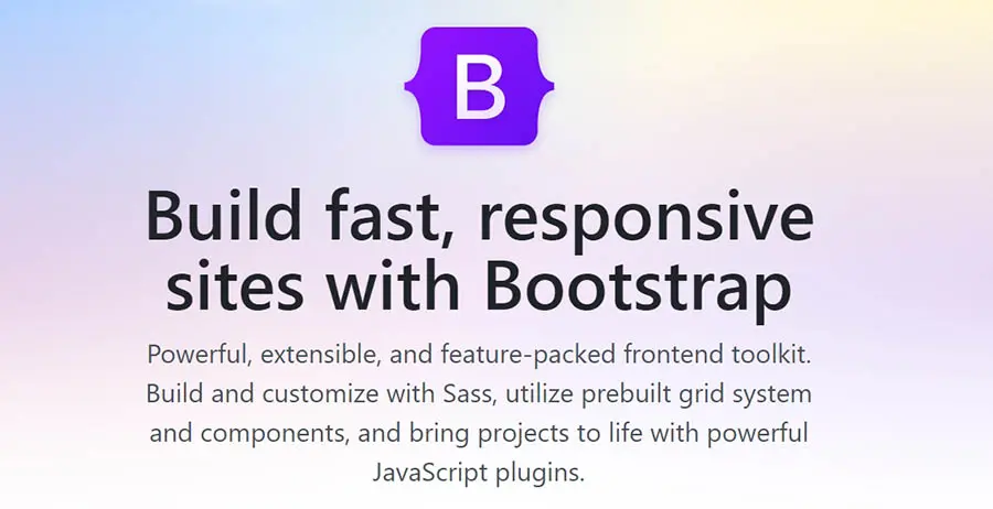 O site do framework Bootstrap.