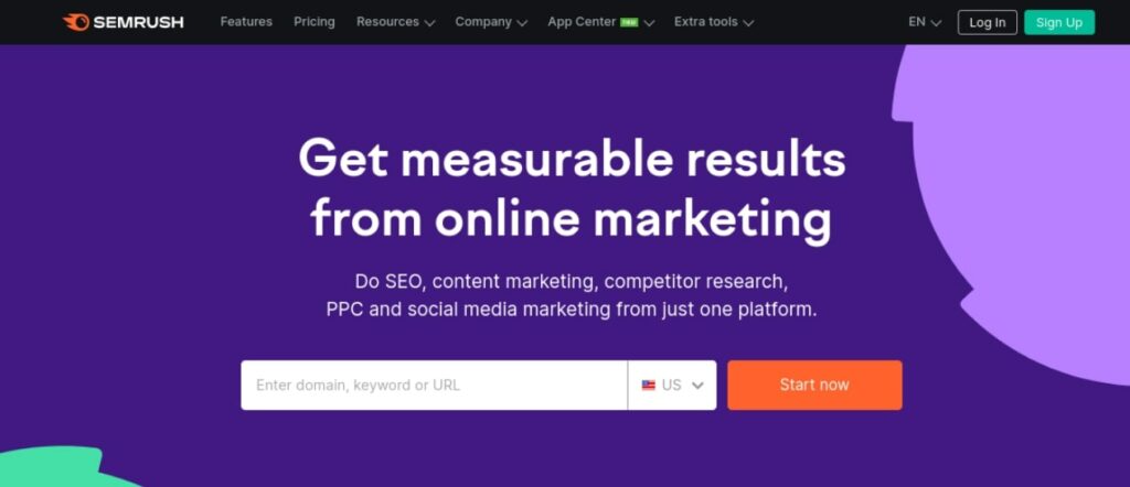 Сайт Semrush